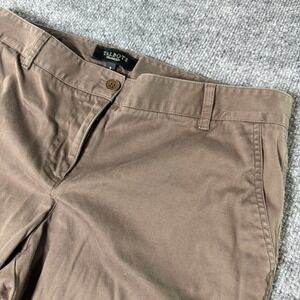 Talbots Women's Brown Capri Pants Size‎ 8 Straight Leg Cotton Blend EUC